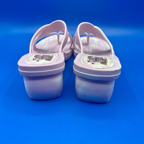 Skechers Sandals Womens 10 Cali Gear Shoes Pink/White Slip On Wedge Flip Flops - Picture 4 of 10